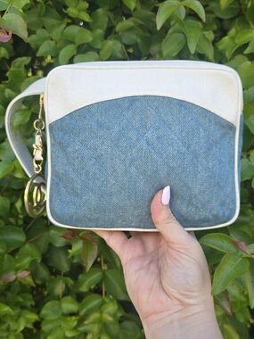 CHANEL Lambskin and Denim Belt Waist Bumbag VINTAGE